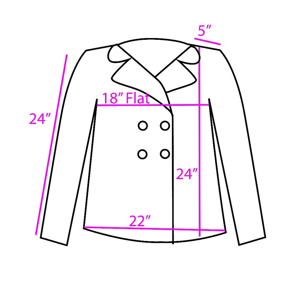 Pink Banana Republic Pea Coat Women’s - Picture 7 of 7